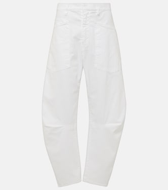 Barrel-Hose Shon aus Baumwoll-Twill | Nili Lotan