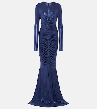 Ruched lamé gown | Norma Kamali