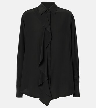 Ruffled silk blouse | Victoria Beckham