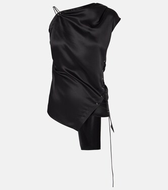 Asymmetric satin top | Acne Studios