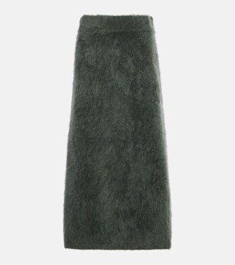 Asta knitted cashmere midi skirt | Lisa Yang