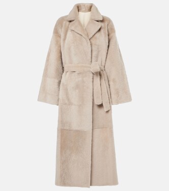 Reversible shearling and leather coat | Brunello Cucinelli