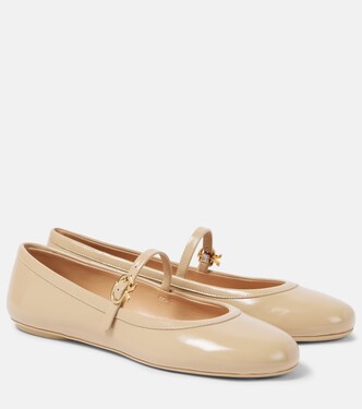 Carla patent leather Mary Jane flats | Gianvito Rossi