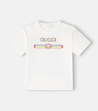 تي شيرت من القطن الجيرسيه بطبعات | Gucci Kids