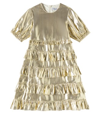 Lamé ruffled dress | Self-Portrait Kids