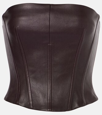 Rosalia strapless leather top | Stouls