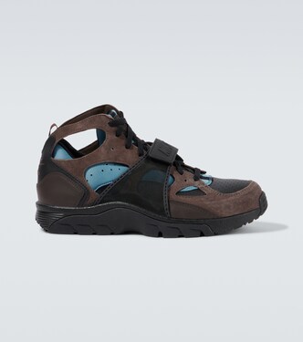 Air Trainer Huarache suede-trimmed sneakers | Nike