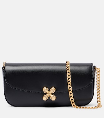 Skull Flower leather shoulder bag | McQueen
