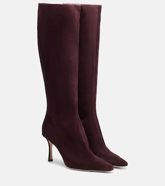 Stiefel Agathe 85 aus Veloursleder | Jimmy Choo
