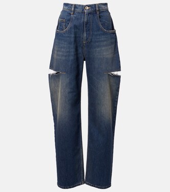 Distressed Barrel Jeans | Maison Margiela