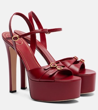 Crasher 145 leather platform sandals | Valentino Garavani