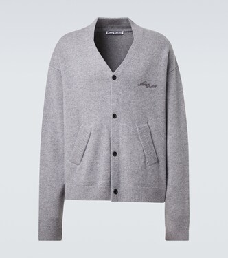 Cardigan en laine et yak à logo | Acne Studios