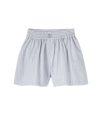 Striped cotton-blend shorts | Brunello Cucinelli Kids