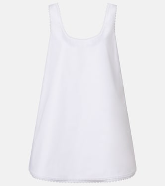 Lace-trimmed cotton poplin minidress | Róhe