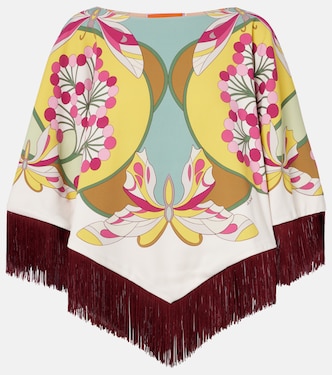 Florette Placée reversible satin poncho | La DoubleJ