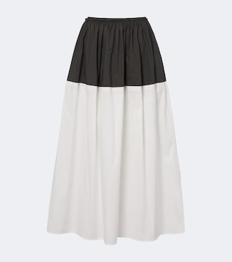 Jupe midi White Label Nyla en popeline de coton | Proenza Schouler