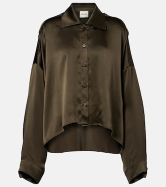 Chemise Bodine en satin de soie | Khaite
