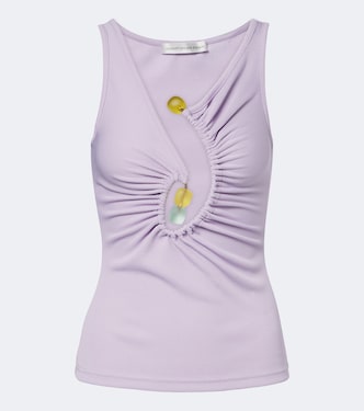 Spiral Beach Glass ribbed-knit jersey top | Christopher Esber