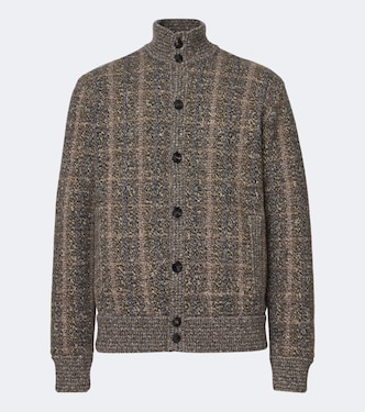 Checked wool and cashmere cardigan | Agnona