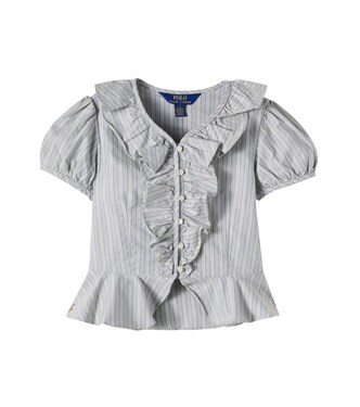 Ruffled striped cotton blouse | Polo Ralph Lauren Kids