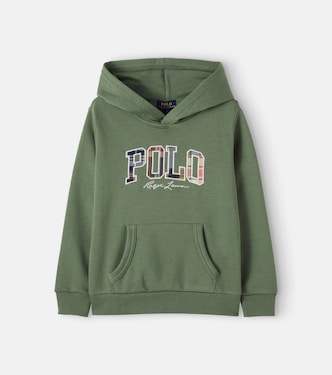 Logo cotton-blend jersey hoodie | Polo Ralph Lauren Kids
