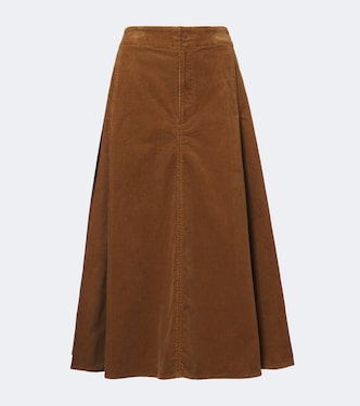Cotton corduroy midi skirt | Polo Ralph Lauren