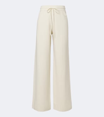 Wool, cotton, and cashmere-blend wide-leg pants | Moncler