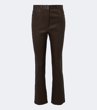Duke cropped leather flared pants | Joseph