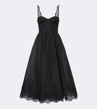 Valiant lace-trimmed linen and silk bustier dress | Zimmermann