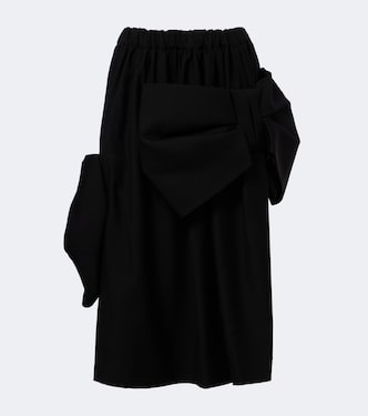 Bow-detail wool and mohair midi skirt | Noir Kei Ninomiya
