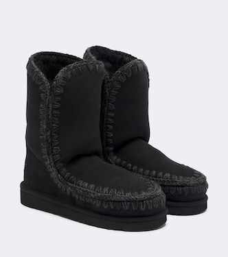 24 shearling-lined suede mid-calf boots | Mou