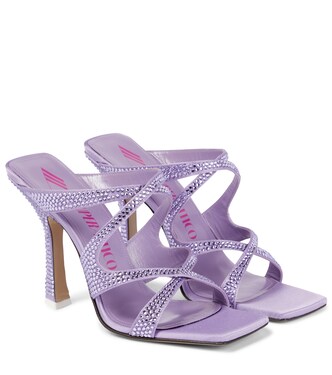 Sandali Flora in raso con cristalli | The Attico