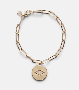 Bracelet Evil Eye Coin en or 14 ct | Sydney Evan