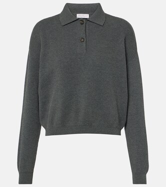 Cotton polo sweater | Brunello Cucinelli