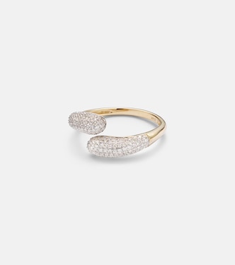 Ring Hug aus 14kt Gelbgold mit Diamanten | Stone and Strand