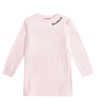 Vestido de algodón con logo | Balmain Kids