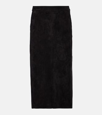 Taylor suede midi skirt | Stouls