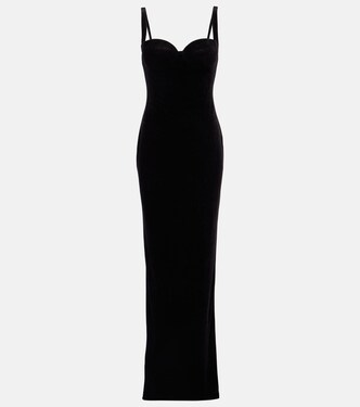 Vestido bustier de fiesta de terciopelo | Balenciaga