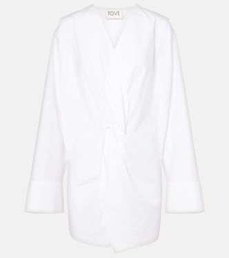 Destry gathered cotton poplin top | Tove