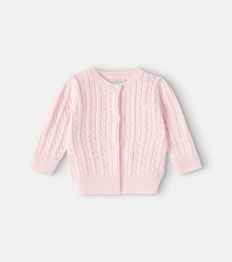 Baby cable-knit cotton cardigan | Polo Ralph Lauren Kids