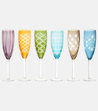 Cuttings set of 6 champagne flute glasses | Polspotten
