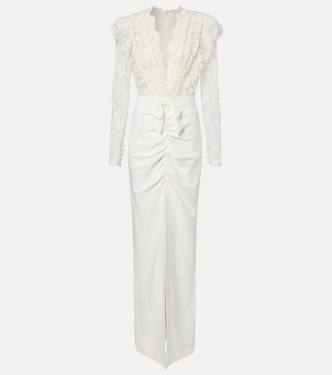 Robe longue en dentelle | Alessandra Rich