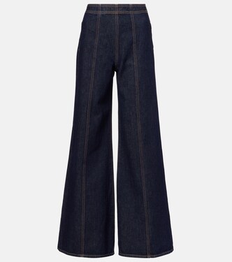 Jeans Bianca a vita alta e gamba larga  | Ulla Johnson