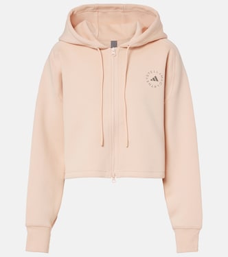 Cropped cotton-blend hoodie | Adidas by Stella McCartney