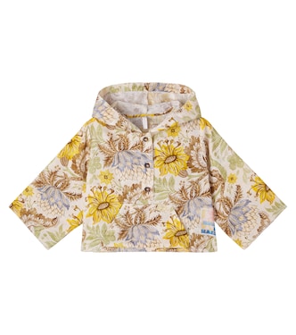 Top in cotone con cappuccio e stampa floreale | Zimmermann Kids