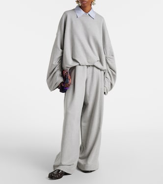 Cotton jersey sweatpants in grey - Dries Van Noten | Mytheresa