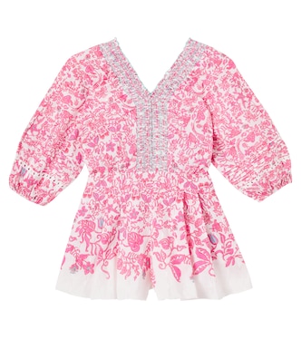 Chantal floral cotton playsuit | Poupette St Barth Kids