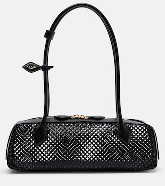 Le Teckel Medium woven leather shoulder bag | Alaïa