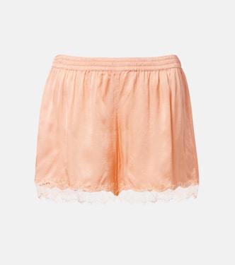 Shorts Doris aus Satin mit Spitze | Poupette St Barth