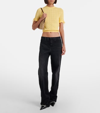 Web Stripe straight jeans in black - Gucci | Mytheresa